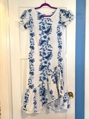 Two Palms Hawaiian Ruffle Hem Dress